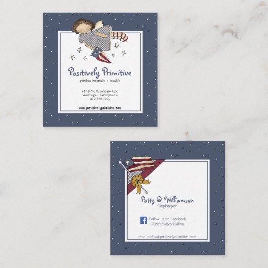 Visitekaartje primitieve sterren (Voorkant / Achterkant)