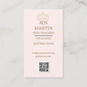 Visitekaartje Princess Party (Voorkant)