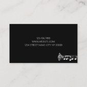 Visitekaartje Professional Music-instructeur (Achterkant)