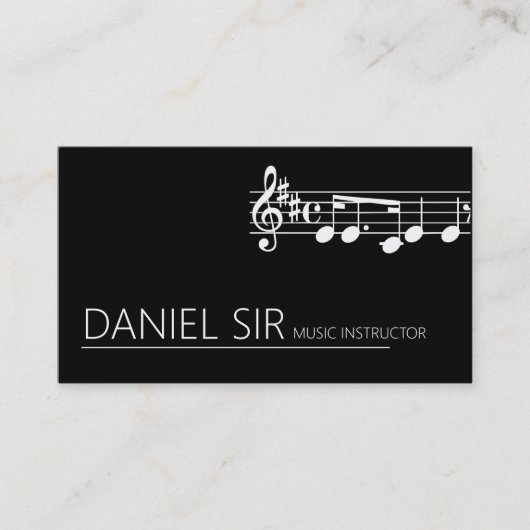 Visitekaartje Professional Music-instructeur (Voorkant)
