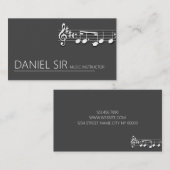 Visitekaartje Professional Music-instructeur (Voorkant / Achterkant)