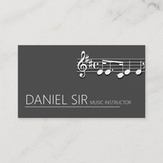 Visitekaartje Professional Music-instructeur (Voorkant)