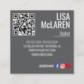 Visitekaartje - Professionele foto en QR-code (Achterkant)