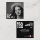 Visitekaartje - Professionele foto en QR-code (Voorkant / Achterkant)