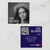 Visitekaartje - Professionele foto en QR-code (Voorkant / Achterkant)