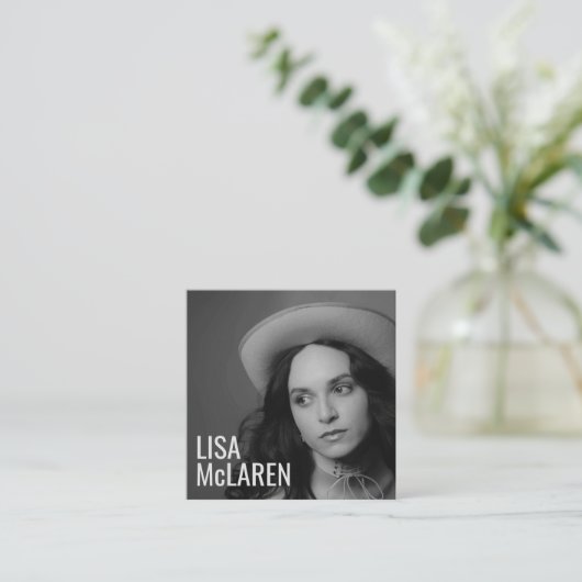 Visitekaartje - Professionele foto en QR-code (Staand voorkant)