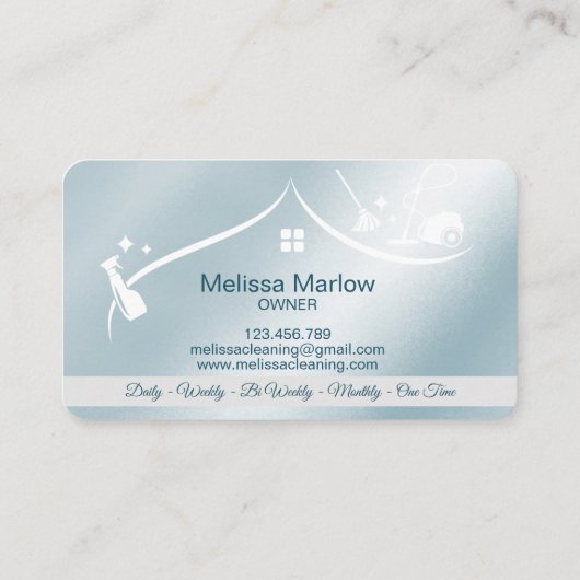 Visitekaartje professionele schoonmaakbeurten (Achterkant)