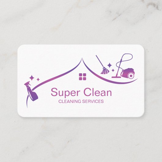 Visitekaartje professionele schoonmaakbeurten (Voorkant)