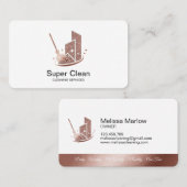 Visitekaartje professionele schoonmaakbeurten (Voorkant / Achterkant)
