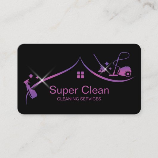 Visitekaartje professionele schoonmaakbeurten (Voorkant)
