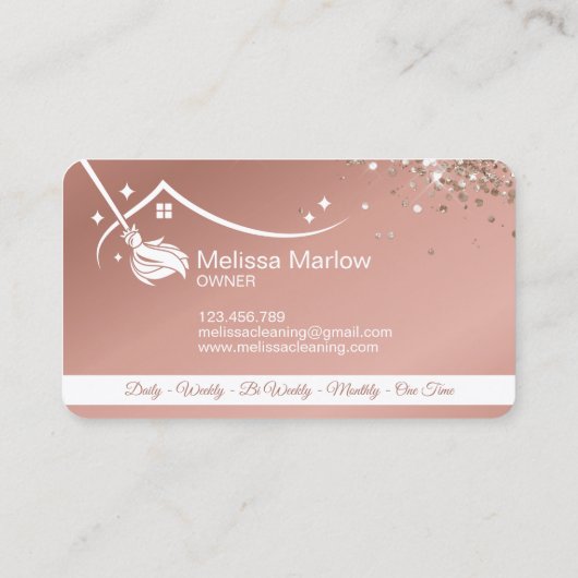 Visitekaartje professionele schoonmaakbeurten (Achterkant)