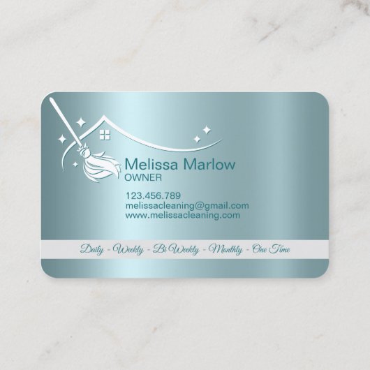 Visitekaartje professionele schoonmaakbeurten (Achterkant)
