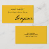 Visitekaartje professionele tolk (Voorkant / Achterkant)