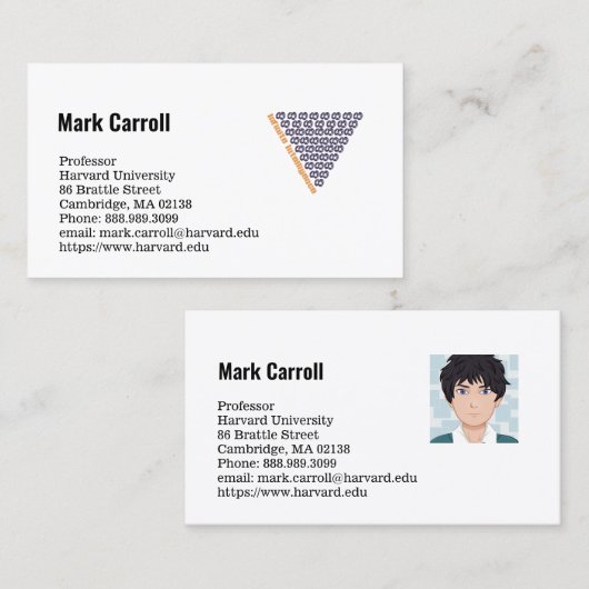 visitekaartje professor (Voorkant / Achterkant)
