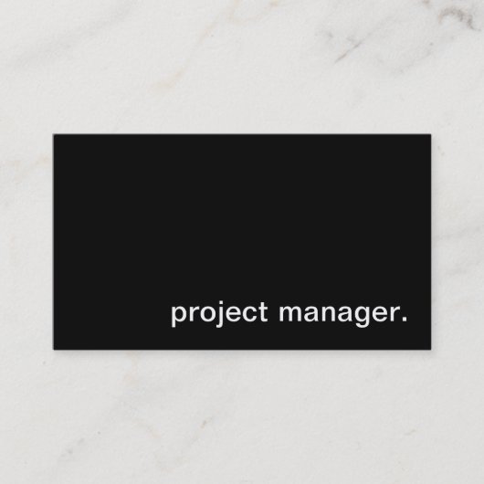 Visitekaartje projectmanager (Voorkant)