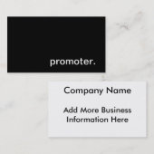 Visitekaartje promotor (Voorkant / Achterkant)