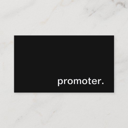 Visitekaartje promotor (Voorkant)