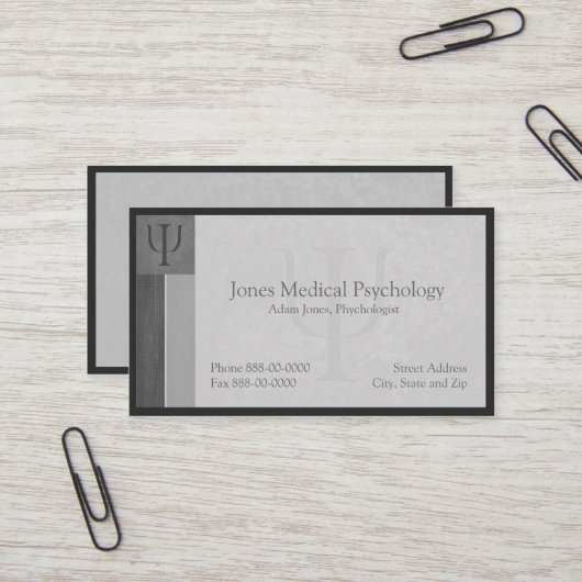 Visitekaartje psycholoog (Voorkant / Achterkant in situ)