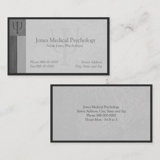 Visitekaartje psycholoog (Voorkant / Achterkant)