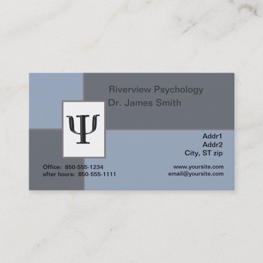 Visitekaartje psycholoog (Voorkant)