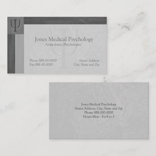 Visitekaartje psycholoog (Voorkant / Achterkant)