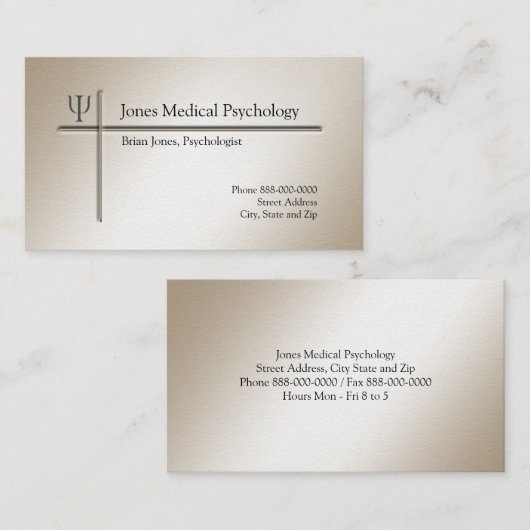Visitekaartje psycholoog (Voorkant / Achterkant)