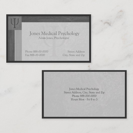 Visitekaartje psycholoog (Voorkant / Achterkant)