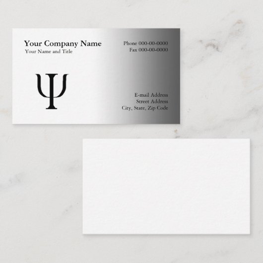 Visitekaartje psycholoog (Voorkant / Achterkant)