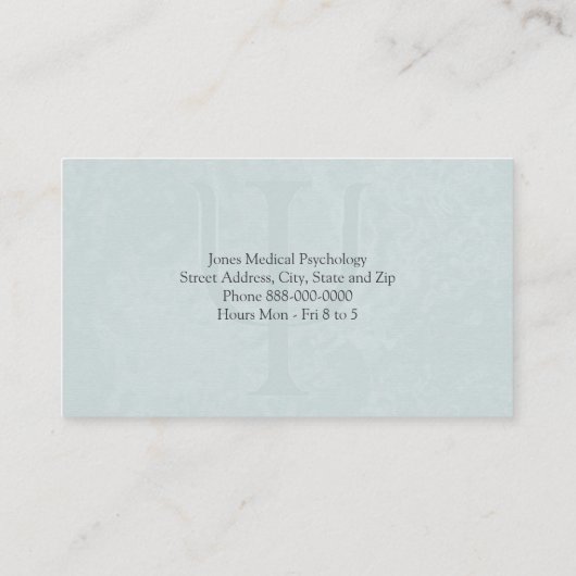 Visitekaartje psycholoog (Achterkant)