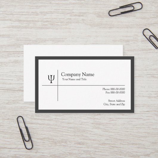 Visitekaartje psycholoog (Voorkant / Achterkant in situ)