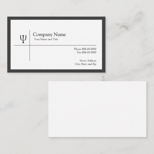 Visitekaartje psycholoog (Voorkant / Achterkant)