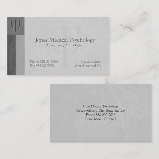 Visitekaartje psycholoog (Voorkant / Achterkant)