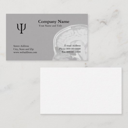 Visitekaartje psycholoog (Voorkant / Achterkant)