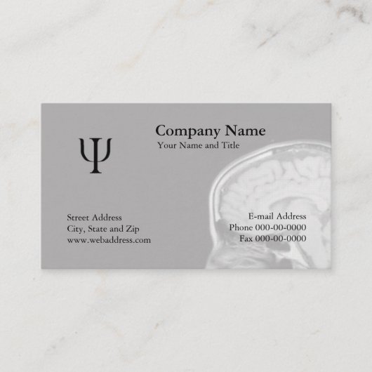 Visitekaartje psycholoog (Voorkant)