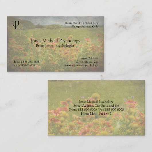 Visitekaartje psycholoog (Voorkant / Achterkant)