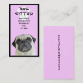 Visitekaartje Pug Dog sitter (Voorkant / Achterkant)