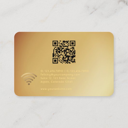 Visitekaartje QR-code blogger (Achterkant)