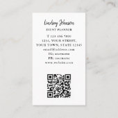 Visitekaartje QR Code Event Planner (Achterkant)