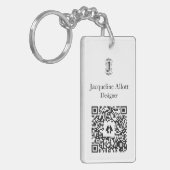 Visitekaartje QR-code Sleutelhanger (Voorkant Links)