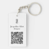 Visitekaartje QR-code Sleutelhanger (achterkant)