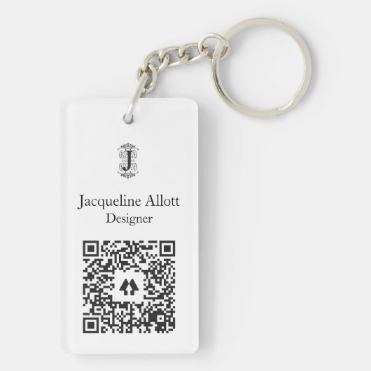 Visitekaartje QR-code Sleutelhanger (achterkant)