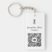 Visitekaartje QR-code Sleutelhanger (Voorkant)