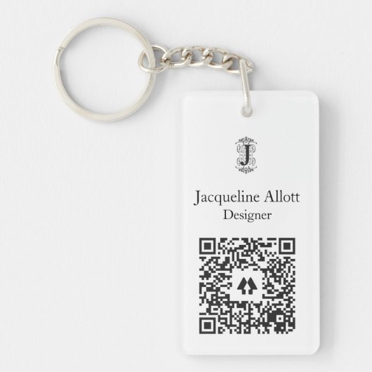 Visitekaartje QR-code Sleutelhanger (Voorkant)