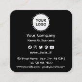 Visitekaartje QR-code vierkant (Voorkant)