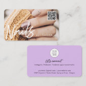 Visitekaartje QR-codetoefoto voor nagels (Voorkant / Achterkant)