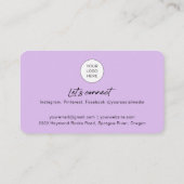 Visitekaartje QR-codetoefoto voor nagels (Achterkant)