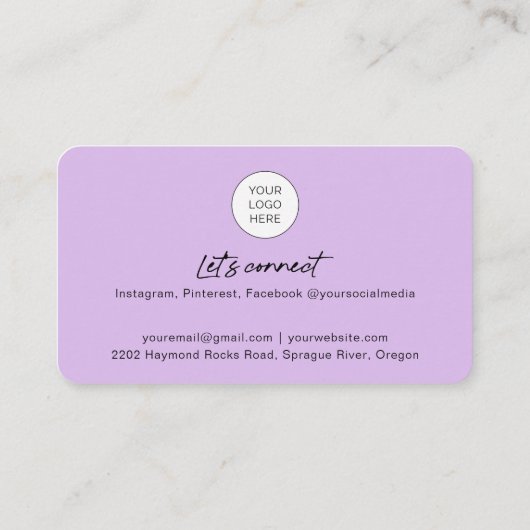 Visitekaartje QR-codetoefoto voor nagels (Achterkant)