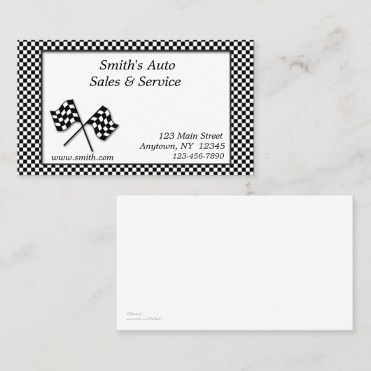 Visitekaartje Racing Flags (Voorkant / Achterkant)