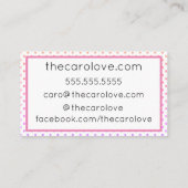 visitekaartje "Rainbow Glitter Dot" (Achterkant)