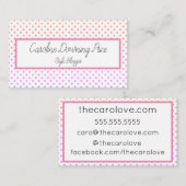 visitekaartje "Rainbow Glitter Dot" (Voorkant / Achterkant)